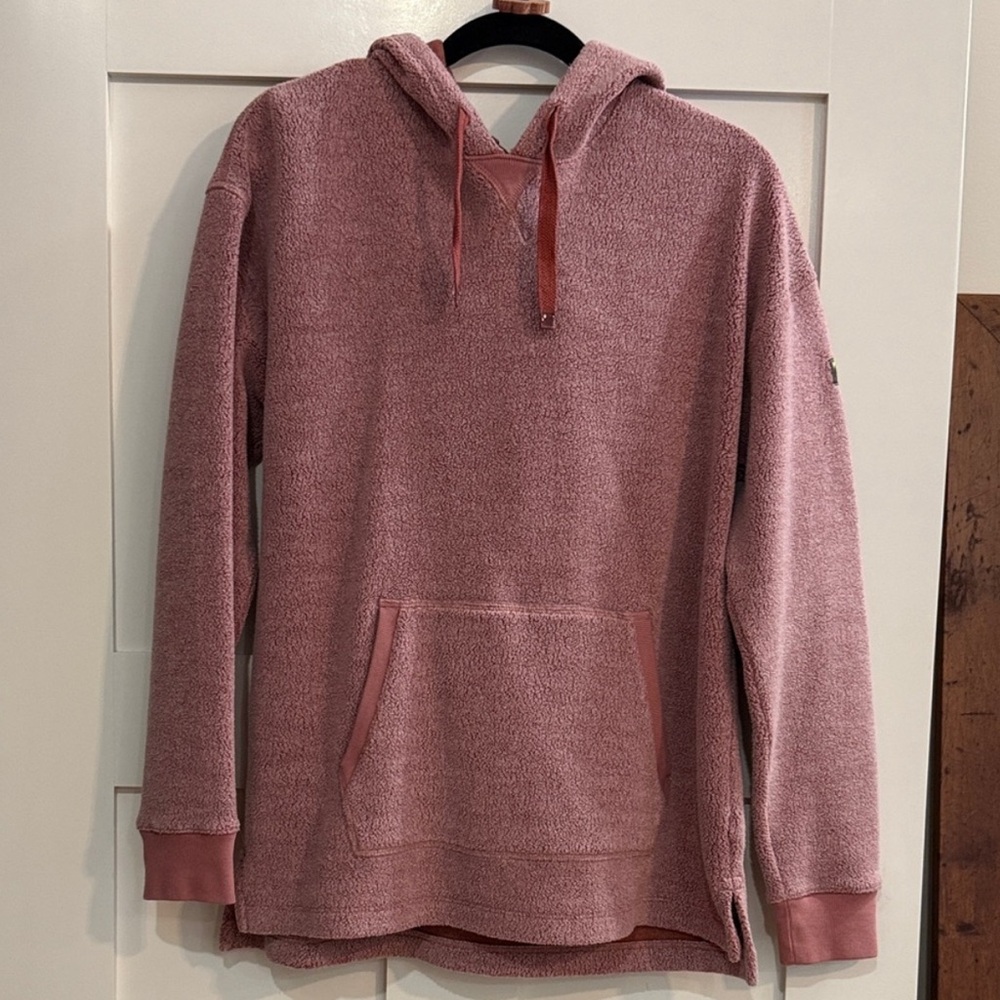 LLBean Women’s Cozy Hooded Pullover  - Dusty Rose.  Size Medium